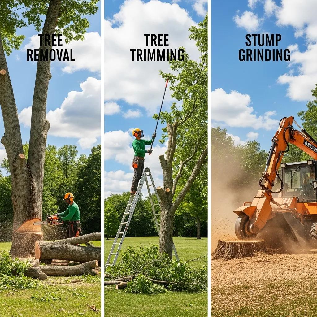 Arborist trimming a tree, emphasizing health and aesthetics in tree care
